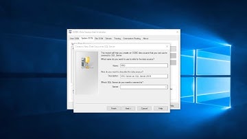 Creating an ODBC Data Source Name