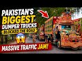 Pakistans Biggest Dumper Trucks Blocked the Road 😱 | Heavy Traffic Scene | Massive Traffic Jam#truck
