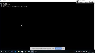 print text and any variable value in plsql