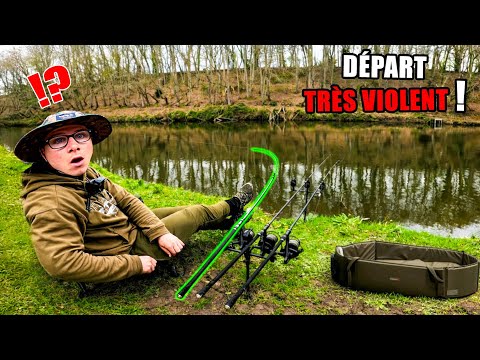 24H pour pêcher une GROSSE carpe...départ VIOLENT dans les OBSTACLES !!