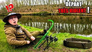 24H pour pêcher une GROSSE carpe...départ VIOLENT dans les OBSTACLES !!
