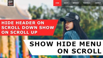 Hide Menu on scroll down show on scroll up - Html CSS And jQuery