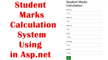 Student  Marks Calculation System Using  in Asp.net