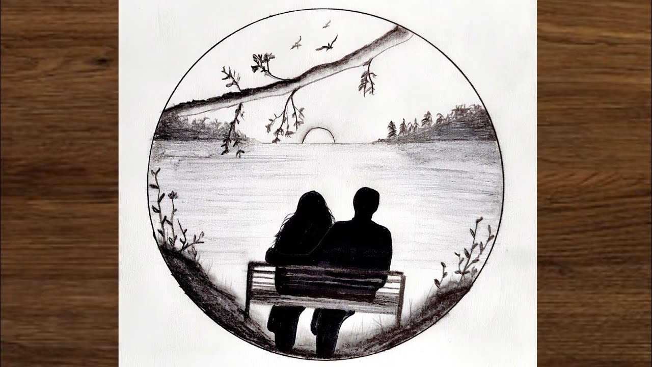 How to draw a Couple Drawing ||valentine couple pencil drawing sketch ...