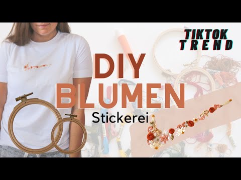 Embroidery for Beginners (Nike flower embroidery) - 4 Basic Stitches for Embroidering Flowers