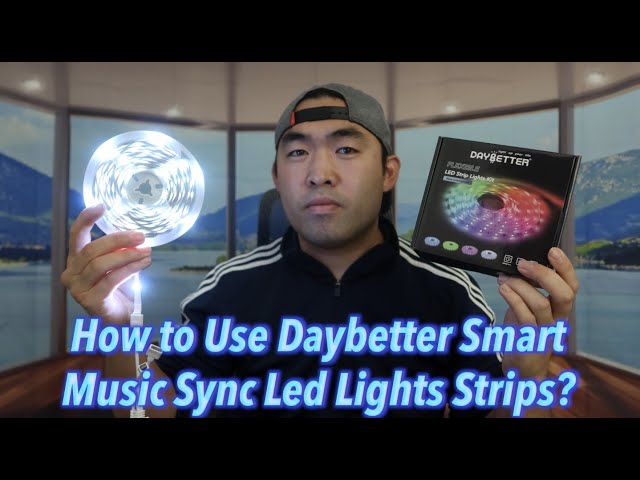 DAYBETTER 50ft Bluetooth LED Strip Lights,Music Sync 5050 LED
