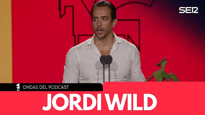 Así ha recibido JORDI WILD el ONDAS a MEJOR TRAYECTORIA