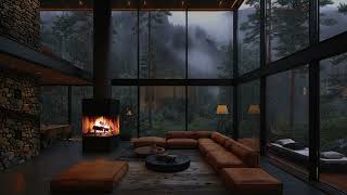 Window Serenity| Rain and Fire Sounds for Deep Relaxation, Stress Reduction, and Better Sleep