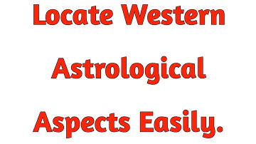 Western Astrological Aspects_Learn KP Astrology#केपी ज्योतिष#