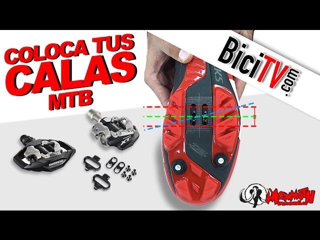 Cómo las calas de unas zapatillas de bici de montaña - YouTube