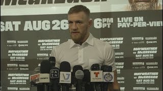 Mayweather vs McGregor: Conor McGregor Media Day Scrum