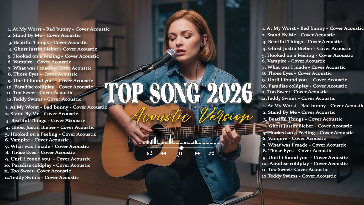 Top Song 2026🔥🎵| Newest Acoustic Cover Love song | Chill & Relax Vibes Music