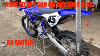 HOW TO ADJUST SAG ON DIRT BIKE!! (YZ250)