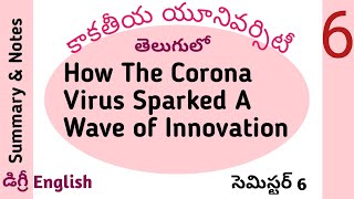 How The Corona Virus Sparked A Wave of Innovation in India in Telugu