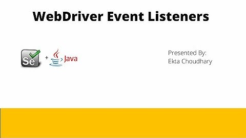 What is WebDriverEventListeners in Selenium Webdriver