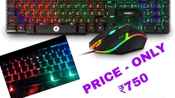 review video of FRONTECH kb0040 combo💻😱#freefire #iconff #rgb keyboard