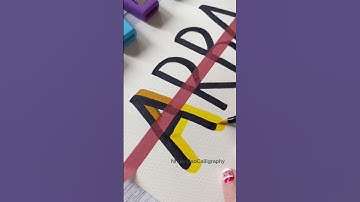 🥰Hi Arba🌹Brush Lettering🥰#NhuanDaoCalligraphy #Calligraphy #BrushLettering #HandLettering #shorts