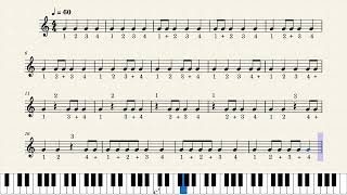 Eighth Note Counting by Method to the Melody