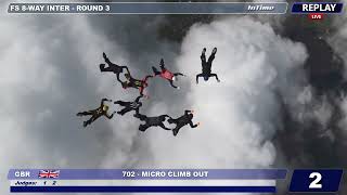 British Skydiving 8 way Formation Skydiving Nationals 2022 - Micro Climb Out