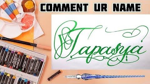 Tapasya Name Signature Calligraphy Status | How to Draw, Cursive Calligraphy with Cut Marker