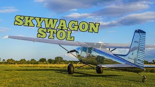 Flying STOL in a Cessna Skywagon on a Grass Runway!