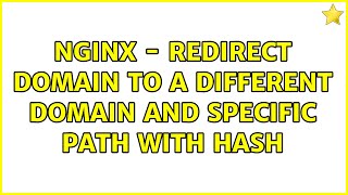nginx - redirect domain to a different domain and specific path with hash