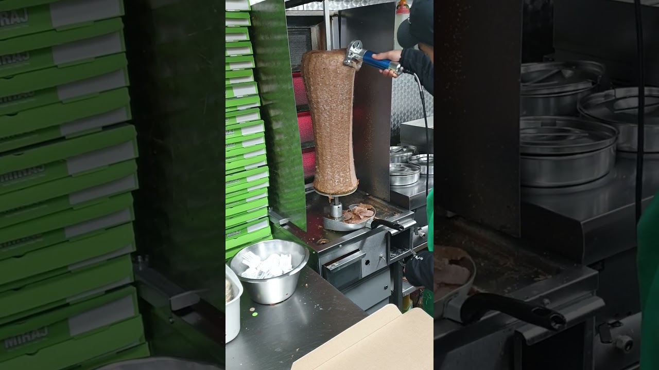 RITEPRICE DONER CUTTING MACHINE CUTTING 24 HOURS A DAY NON STOP!! www.ritepriceltd.com