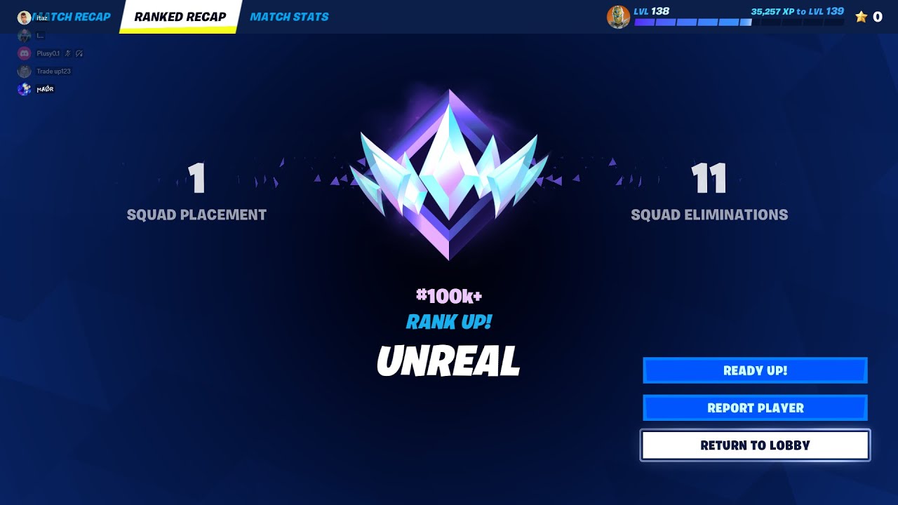 המשחק עלייה שלי לUnreal בפורטנייט!!!🥳🥳 YouTube