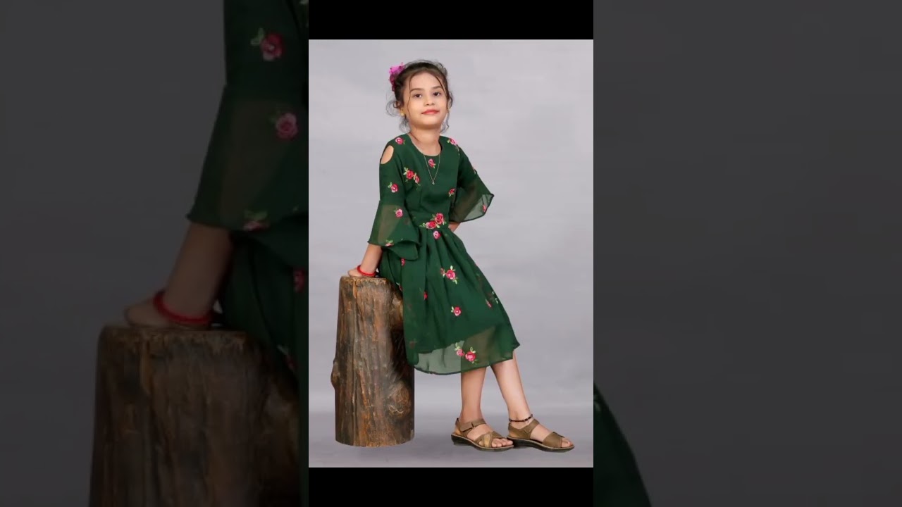 new georgette frock design for kids || latest georgette frock design kids