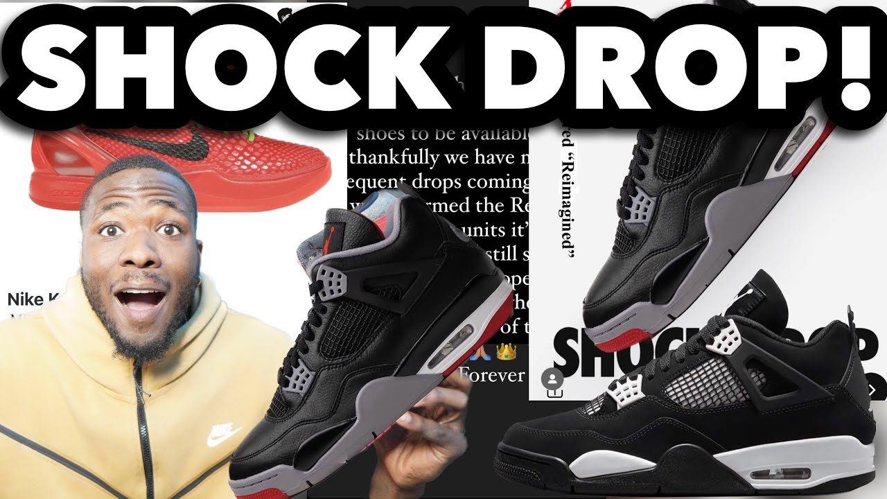 SHOCK DROP! MOST STOCK EVER! AIR JORDAN 4 BRED REIMAGINED! NEW JORDAN 4 ...