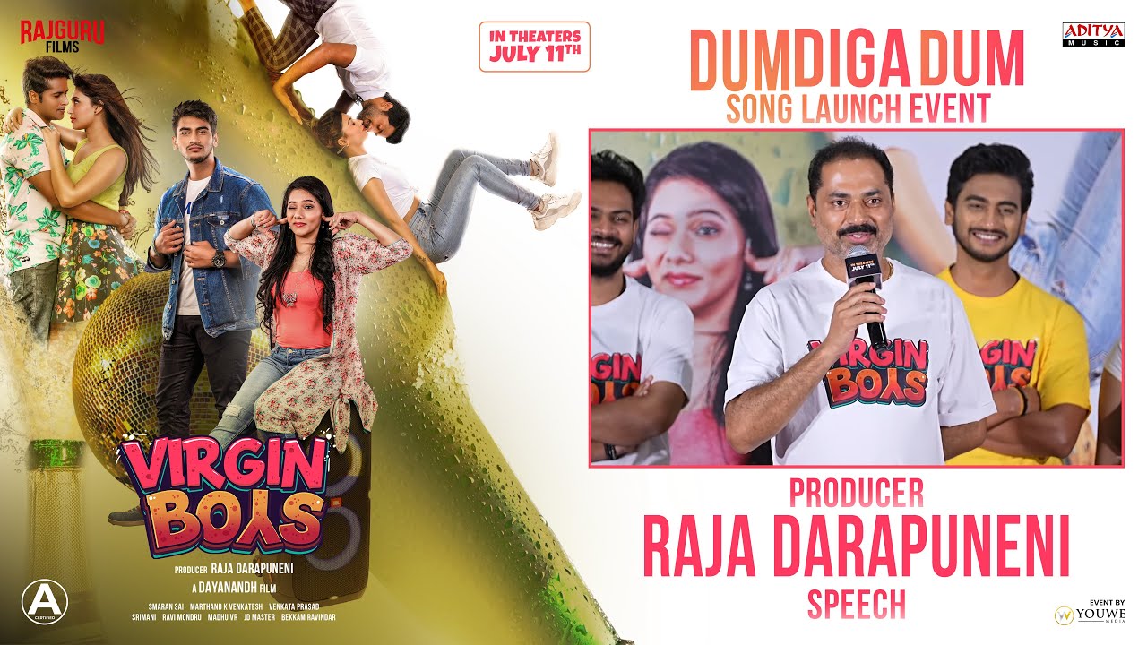Producer Raja Darapuneni Speech at Dumdiga Dum Song Launch Event | Virgin Boys Movie | YouWe Media