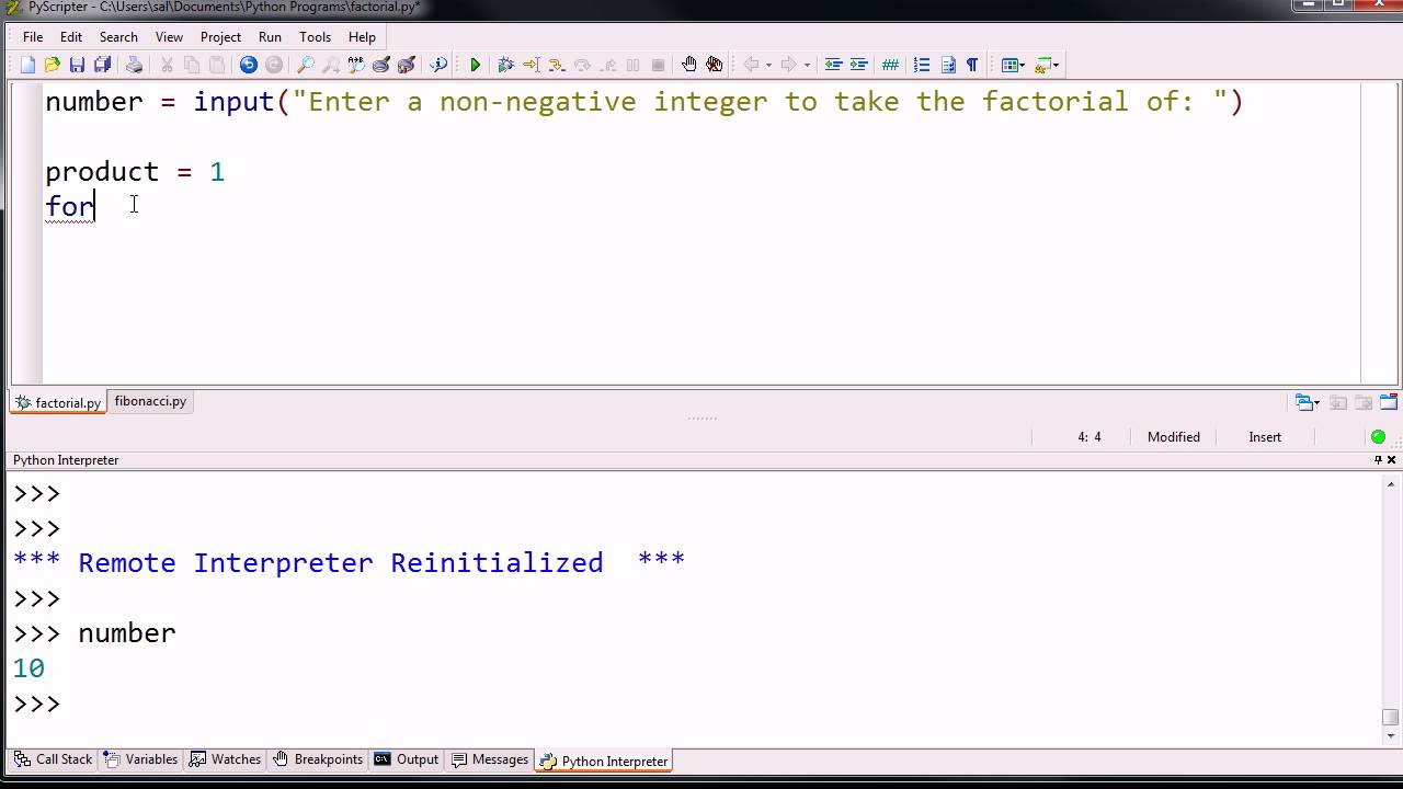 ⁣Writing a Simple Factorial Program. (Python 2)