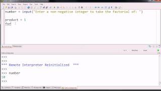 Writing a simple factorial program with "for" loop