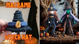 DIY Macrame Witch Hat 🎃 | Easy Halloween Decoration Tutorial