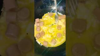 Yummy Sausage With Scrambled Egg || satisfying yummy food breakfast shortsfeed asmr shorts