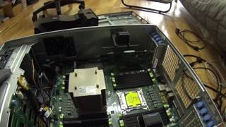 dell poweredge t620 structure - open and view - just changed a main board