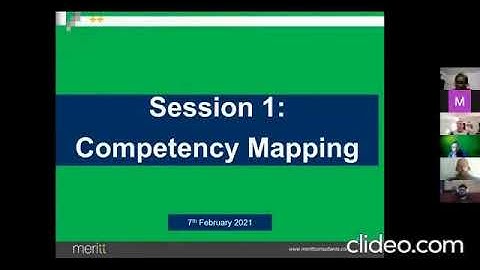 Session 1: Competency Mapping (Part 1) on 7th February 2021