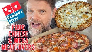 New Domino's Pizza Review - Mega Meatlovers and Four Cheese Deluxe - Greg's Kitchen