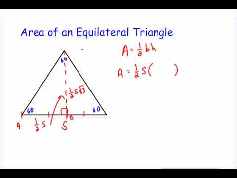 Area of an Equilateral Triangle - YouTube