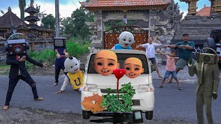 MOBIL VAN UPIN IPIN PER4NG MELAW4N RADIO MAN DAN TV WOMAN