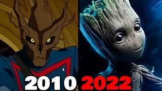 Evolution Of Groot Movies 2010 - 2022