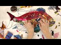 Susan Carlson Fabric Collage: Time Lapse Fish