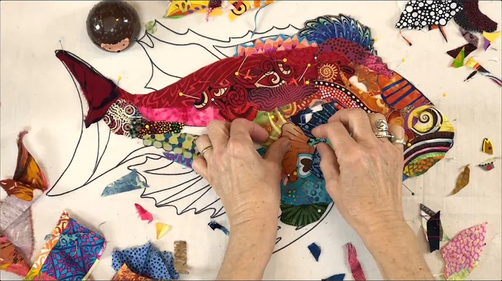 Susan Carlson Fabric Collage: Time Lapse Fish