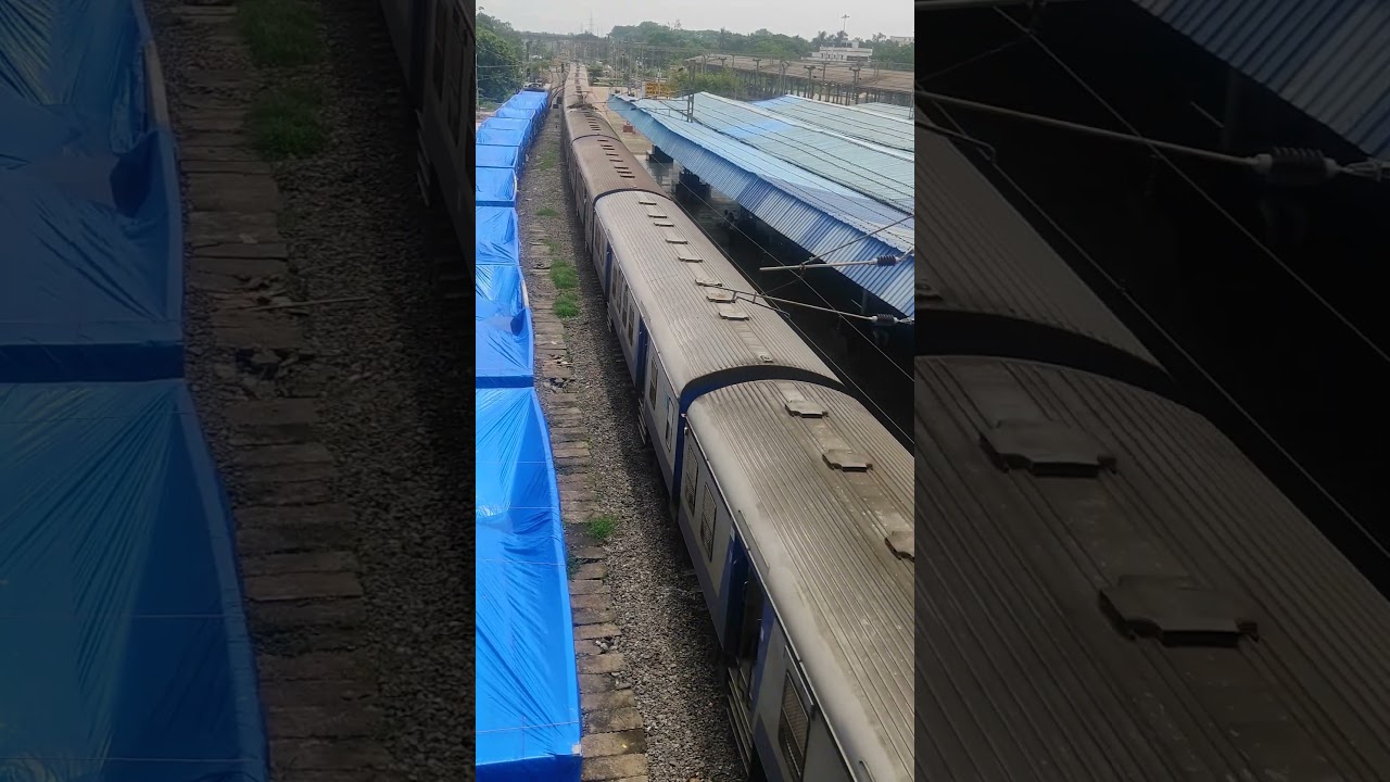EMU Local Train Traffic jam in Highly Busy Rail Route