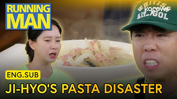 Song Ji-Hyo’s Buttercream Abalone Pasta… Total Fail?! | Running Man EP768 | KOCOWA+