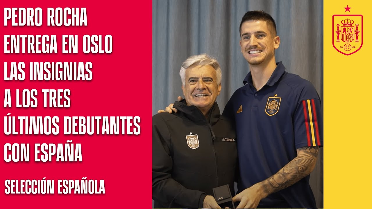 Pedro Rocha entrega en Oslo las insignias a los tres últimos debutantes ...