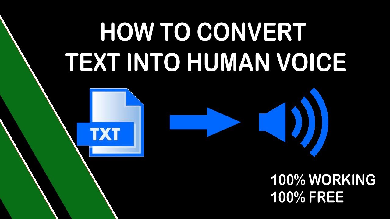 How to Convert text into Human voice | How to convert any text to voice ...