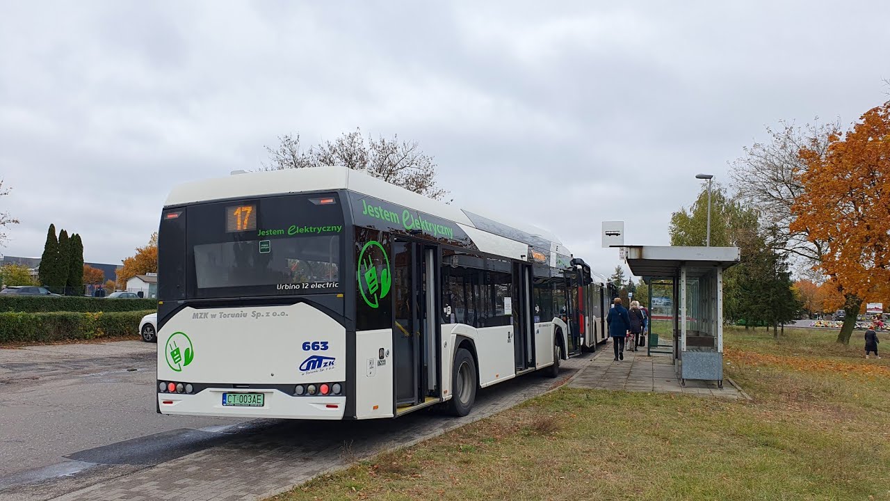 MZK Toruń - linia 17 | Solaris Urbino 12 IV Electric #663