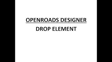 ORD - MicroStation - 11.4 - Drop Element