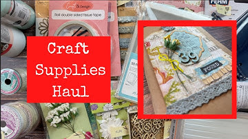 Craft Supplies Haul from Discounter Action - And Testing the Quality Creating a Mixed Media Tag
